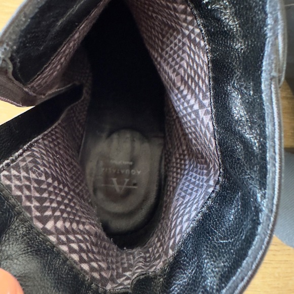 Aquatalia Short Ankle Boot-Black Genuine Leather-Made In Italy-Women's‎ Size 8.5 - Picture 12 of 14